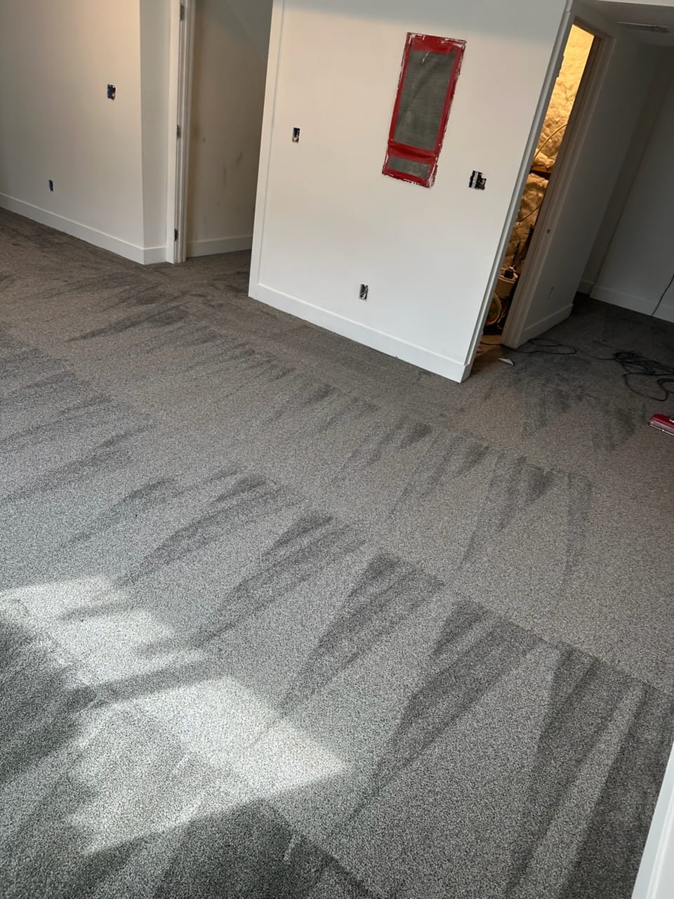 Soft grey carpet, wall to wall