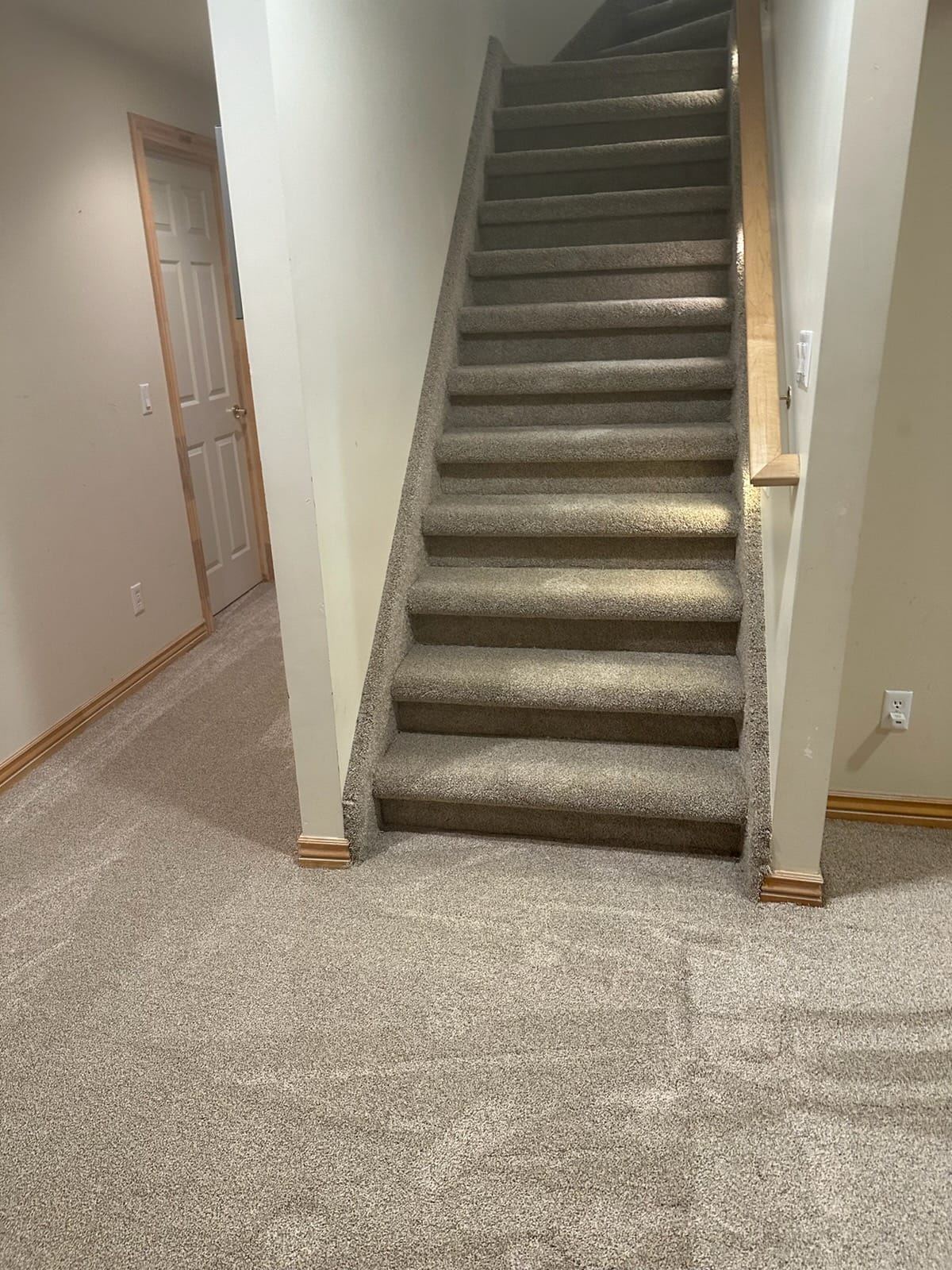 Carpeted stair run