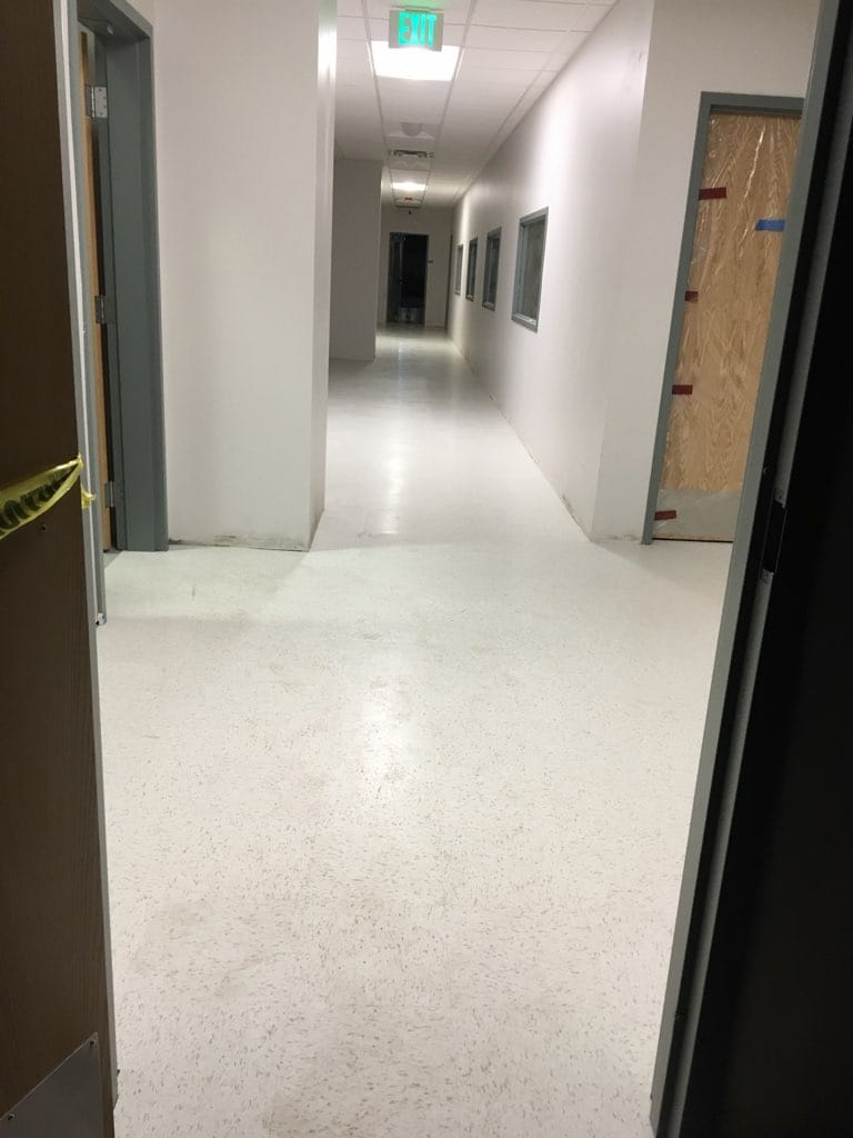 Corridor, commercial hard surface