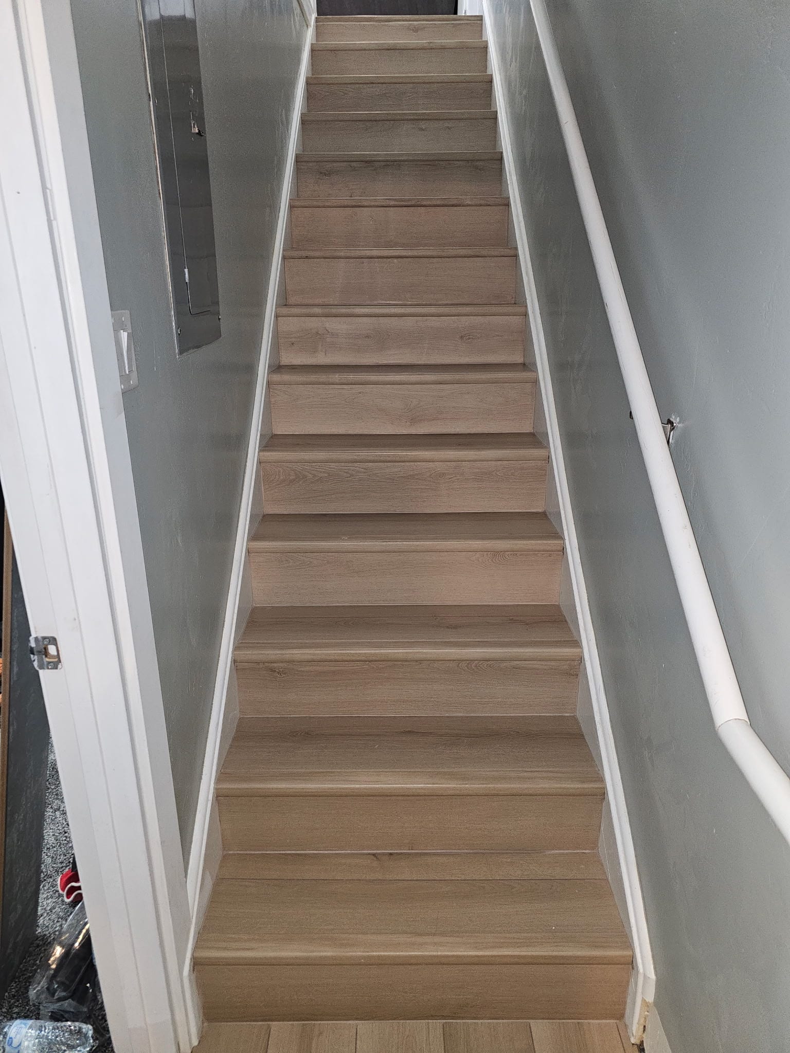 Light oak stair run